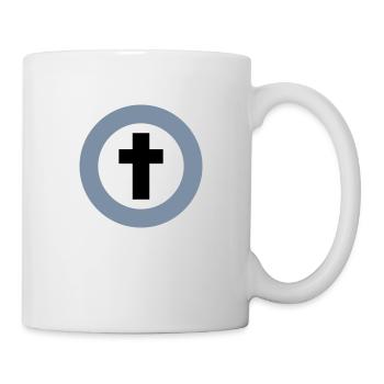 Kreis mit Kreuz / circled cross (rel, 2c) - Mug - white - Right