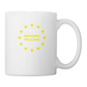 Refugees welcome in EU - Mug - white - Right