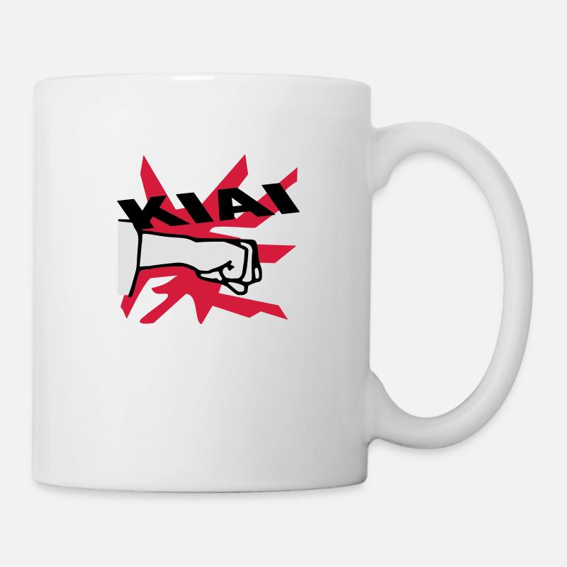 karaté kiai - Mug blanc - blanc
