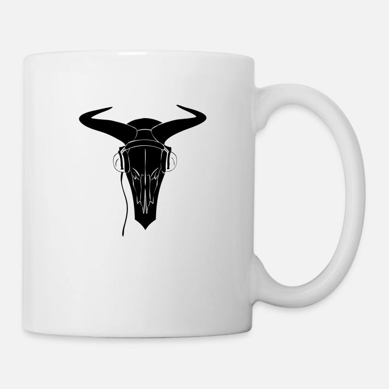Bison Skull - Tasse - Weiß