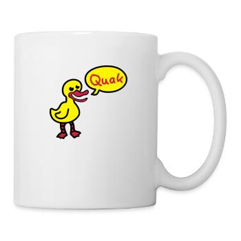 Quak - Ente 3 - Tasse - Weiß - Rechts