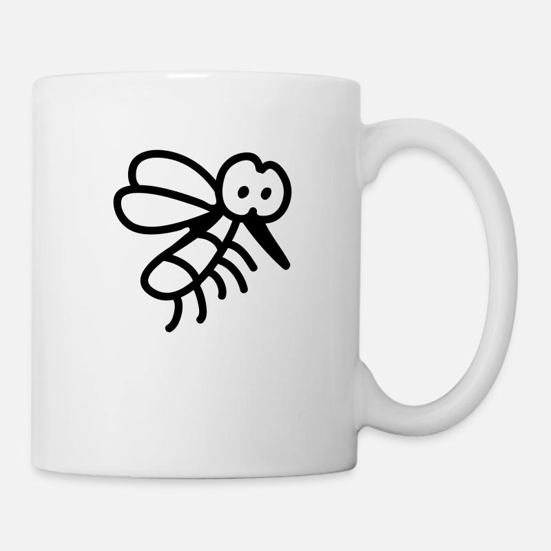 Mücke - Insekt - Line - Tasse - Weiß