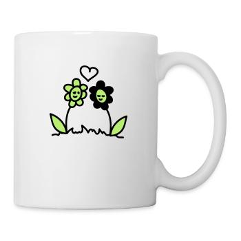 Flowers in Love - Tasse - Weiß - Rechts