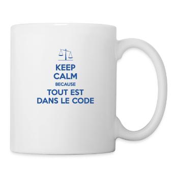 Tout est dans le code - Mug blanc - blanc - Droite