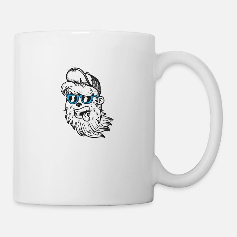 drôle hipster - Mug blanc - blanc