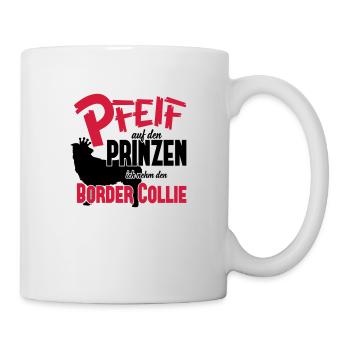 Hundeshirt: Ich nehm den Border Collie - Tasse - Weiß - Rechts