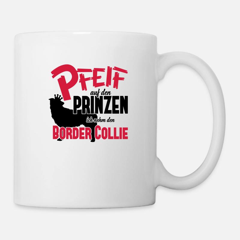 Hundeshirt: Ich nehm den Border Collie - Tasse - Weiß