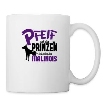 Hundeshirt: Ich nehm den Malinois - Tasse - Weiß - Rechts