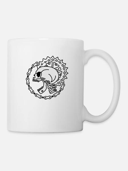 Skull Chain Punk-2c - Tasse - Weiß