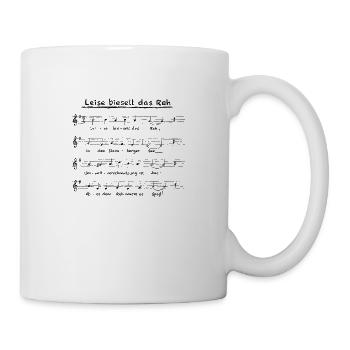 Leise bieselt das Reh - Tasse - Weiß - Rechts