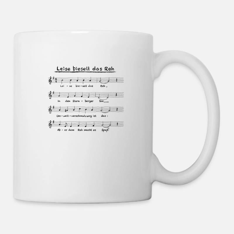 Leise bieselt das Reh - Tasse - Weiß
