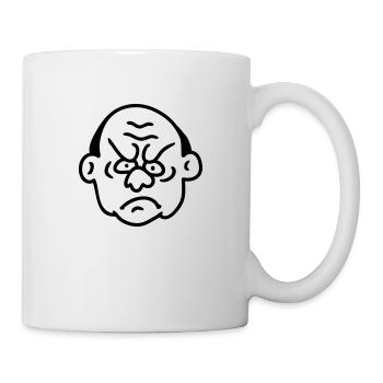 Chef - unzufrieden - Line - Tasse - Weiß - Rechts