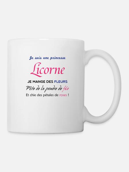 Princesse licorne - Mug blanc - blanc