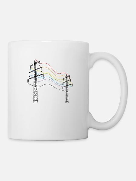 unter strom - Tasse - Weiß
