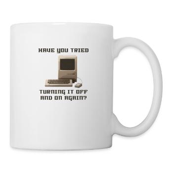 Computer off and on again - Mug blanc - blanc - Droite