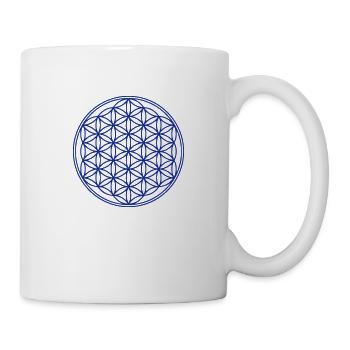 Blume des Lebens 100x100 - Tasse - Weiß - Rechts