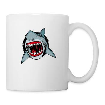 tete shark - Mug blanc - blanc - Droite