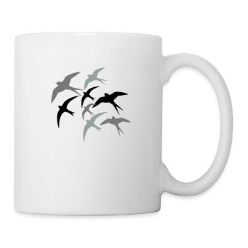 Schwalben Richtung Süden - Tasse - Weiß - Rechts