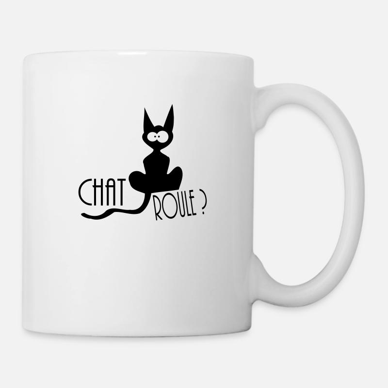 chat roule ? - Mug blanc - blanc