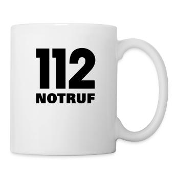 112 Notruf - Tasse - Weiß - Rechts