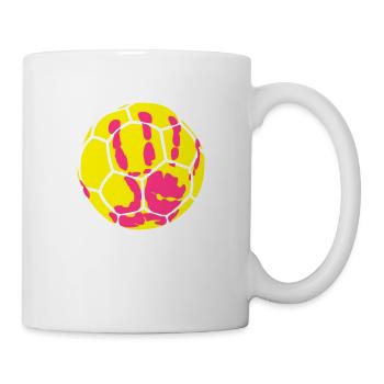 Hand auf HandBall - Tasse - Weiß - Rechts