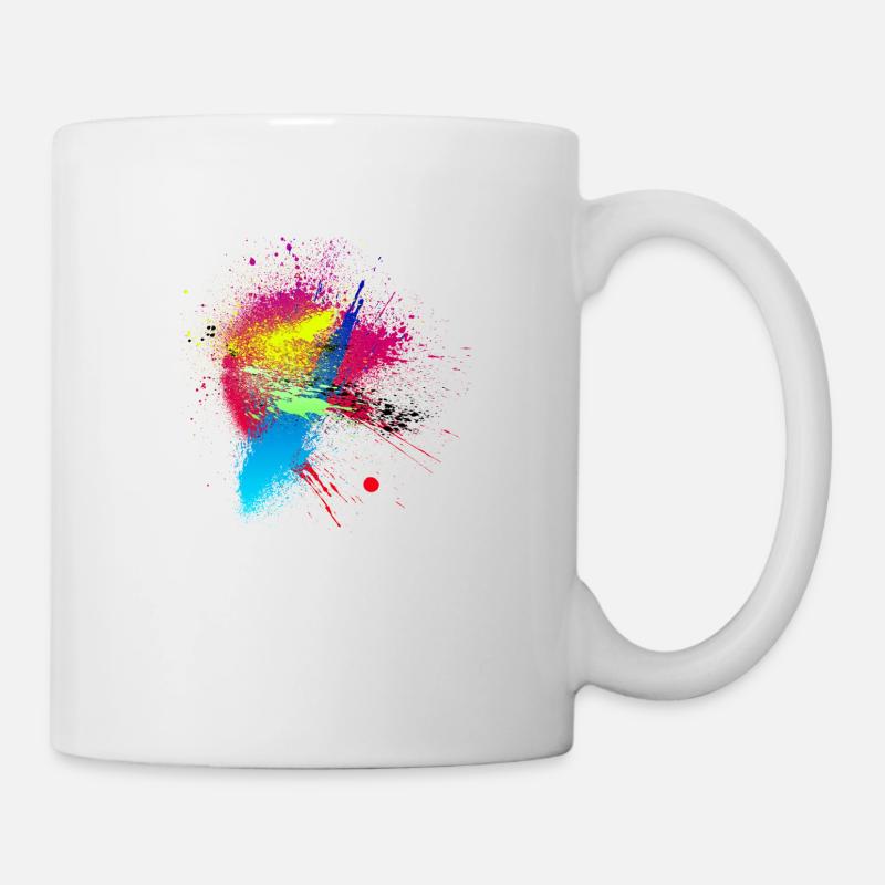 Design Abstrait Peinture - Mug blanc - blanc