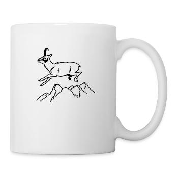 Gemse - Tasse - Weiß - Rechts