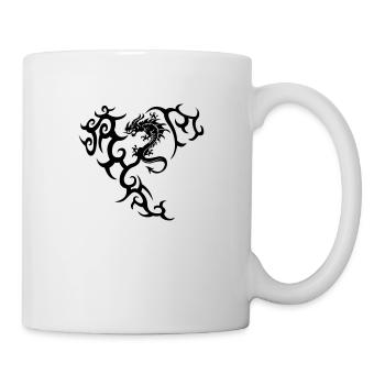 Dragon dragon tribal - Mug blanc - blanc - Droite