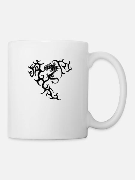 Drachentribal, dragon - Tasse - Weiß