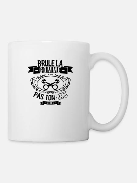 brule la gomme - Mug blanc - blanc