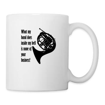 What my hand does inside my bell. - Mug blanc - blanc - Droite