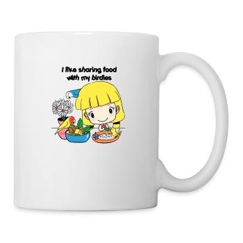 Sharing food - Mug - white - Right
