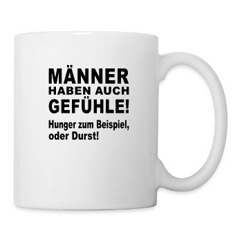 männer gefühle - Tasse - Weiß - Rechts
