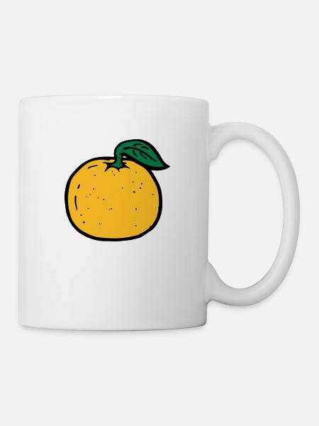orange - Tasse - Weiß