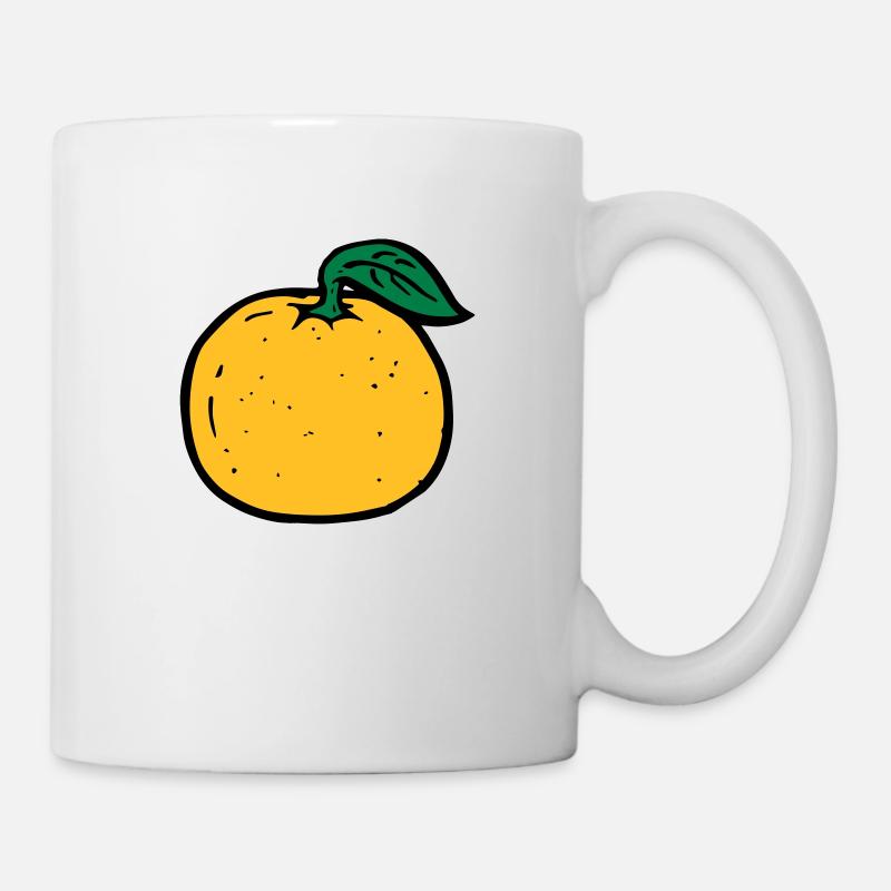orange - Tasse - Weiß