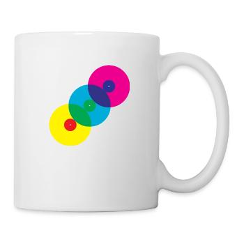 Vinyl Records (Diagonal) - Mug - white - Right