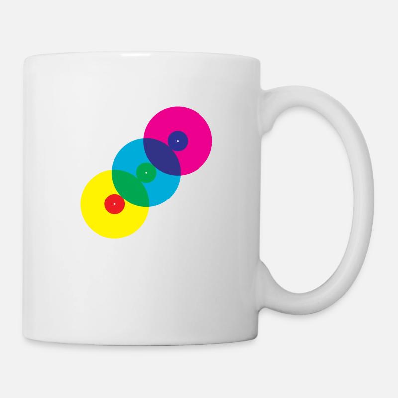 Vinyl Records (Diagonal) - Mug - white
