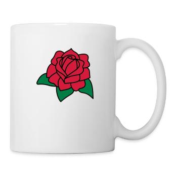 rose rouge - Mug blanc - blanc - Droite