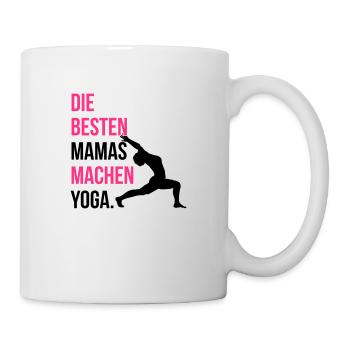 Die besten Mamas machen Yoga - Tasse - Weiß - Rechts