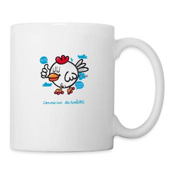 ma poule fonce - Mug blanc - blanc - Droite