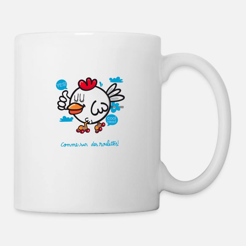 ma poule fonce - Mug blanc - blanc