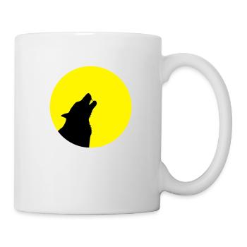 Wolf heult Mond böse wolve howling moon dangerous - Tasse - Weiß - Rechts