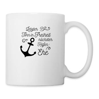 Anker JGA Törn Hafen Ehe junggesellenabschied - Tasse - Weiß - Rechts