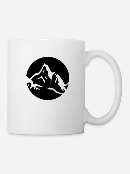 Berge Icon 1c - Tasse - Weiß