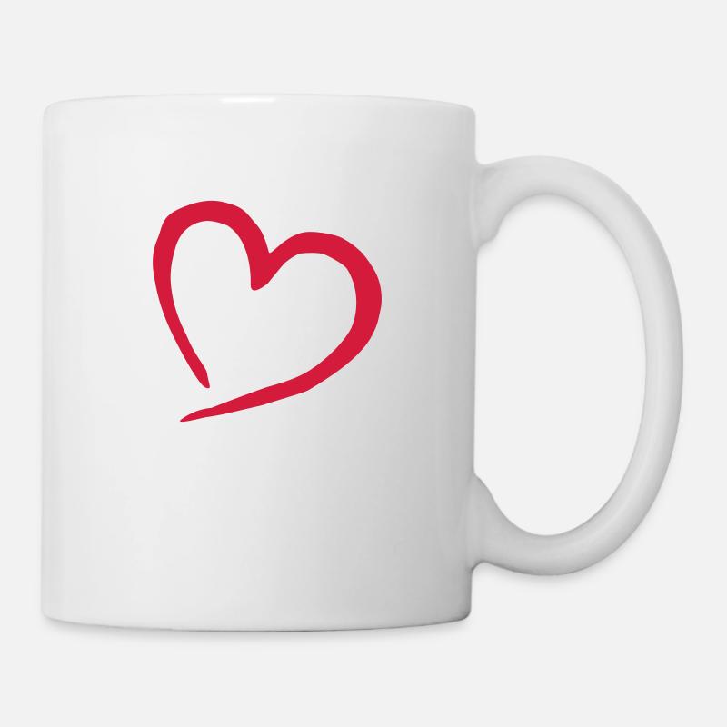 herz - Tasse - Weiß