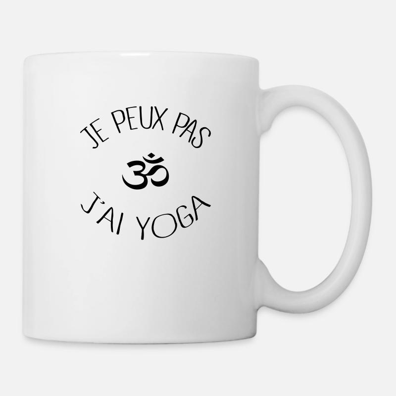 Je peux pas j'ai Yoga - Mug blanc - blanc