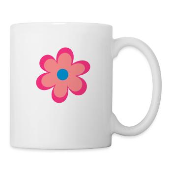 Blumen - Tasse - Weiß - Rechts