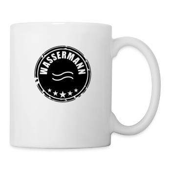 Sternzeichen Wassermann - Tasse - Weiß - Rechts