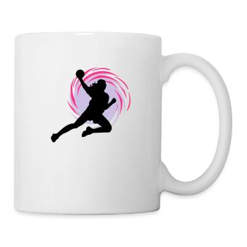 Wirbel Handballerin - Tasse - Weiß - Rechts