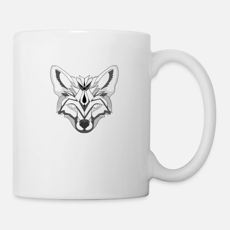 Minimalistischer Fuchs - Tasse - Weiß